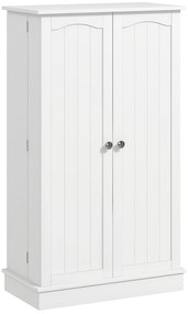 HOMCOM Armário Móvel de Cozinha despensa 2 Portas com 5 Prateleiras e 12 Suportes para Especiarias 60x30x104 cm Branco | Aosom Portugal