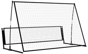 Baliza de futebol com ressalto 2 em 1 202x104x120 cm aço