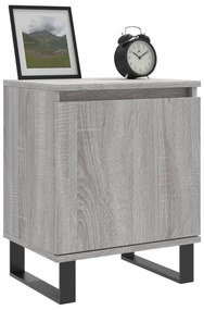 Mesas cabeceira 2pcs 40x30x50 cm derivados madeira cinza sonoma