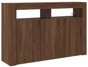 Aparador Carvalho Castanho Madeira Engenharia 116 x 30 x 75 cm