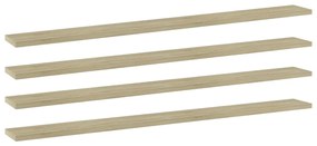 Prateleiras estante 4pcs 100x10x1,5cm contrapl. carvalho sonoma