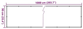 Tela de privacidade para varanda 1000x90 cm PVC creme