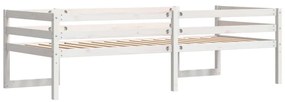 Estrutura de cama infantil 90x200 cm pinho maciço branco