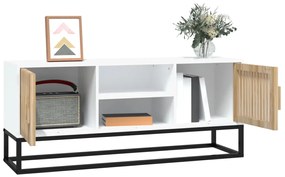 Móvel de TV 105x30x45 cm derivados de madeira e ferro branco