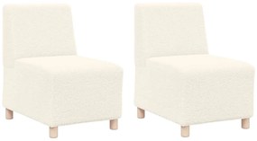 Sofá Chiar 2 pcs Creme 55 x 74 x 82 cm Tecido de veludo côtelé