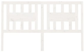 Cabeceira de cama 186x4x100 cm pinho maciço branco