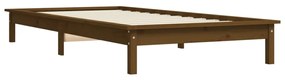 Estrutura cama pequena solteiro 75x190 cm pinho castanho mel