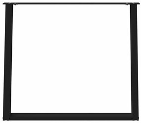 Pés para mesa de jantar em formato de U, 2 peças, preto, 100x(72-73) c