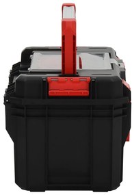 Caixa de ferramentas 55x28x26,5 cm preto e vermelho