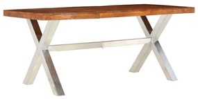 Mesa de jantar 180x90x76 cm madeira maciça