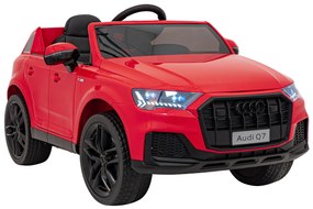 Carro elétrico para Crianças 12V Audi Q7 NEW LIFT Rodas de EVA, Assento de couro Vermelho