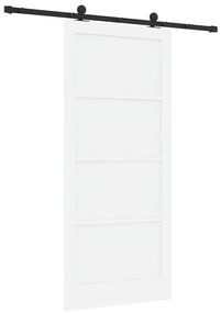 Porta Deslizante vidaXL com Conjunto de Ferragens Brancas 93x211 cm de