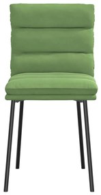 Cadeiras de jantar 2 pcs veludo verde-claro