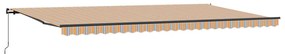 Toldo Retrátil Manual Multicolor 600 × 300 cm Poliéster