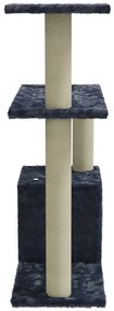 Árvore p/ gatos c/ postes arranhadores sisal 70 cm cinza-escuro