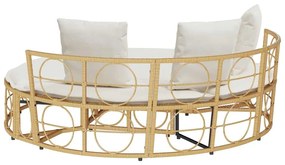 Cama lounge de exterior sem toldo vime PE