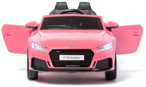 AUDI TT RS 12V PREMIUM CARRO ELÉTRICO INFANTIL 12V BANCO EM COURO E BORRACHA ROSA