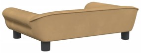 Cama para cães 70x48x22 cm veludo castanho