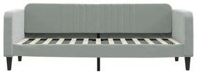 Sofá-cama 80x200 cm veludo cinzento-claro