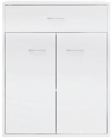 Aparador 60x30x75 cm contraplacado branco brilhante