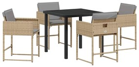 Conjunto de Jantar de Jardim com 5 Peças e Almofadas Beijas