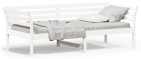 vidaXL Cama dia sem colchão branco 100x200 cm pinho de madeira maciça