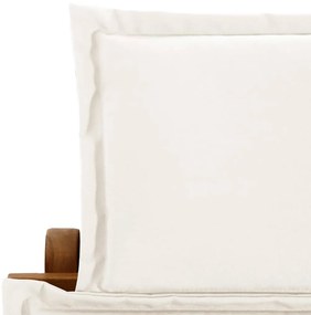 Espreguiçadeiras com almofadões 2 pcs acácia maciça branco nata
