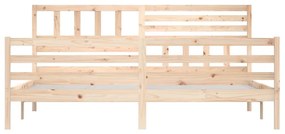Estrutura de cama sem colchão 200x200 cm madeira maciça
