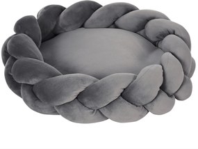 PawHut Cama para Cães Pequenos Lavável Cama para Animais de Estimação Redonda com Almofada Independente 55x55x14 cm Cinza | Aosom Portugal