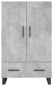 Aparador alto 69,5x31x115 cm derivados de madeira cinza-cimento