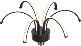 Lâmpada LED decorativa E27 preta 6W 450 lm 3000K