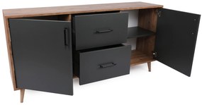 Console Cordoba – Walnut Anthracite – 160 cm x 77 cm x 40 cm
