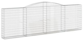 Cestos gabião arqueados 2pcs 400x30x120/140cm ferro galvanizado
