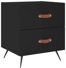 Mesas de cabeceira 2 pcs 40x35x47,5 cm deriv. de madeira preto