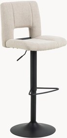 Cadeiras de bar giratórias estofadas reguláveis em altura Sylvia, conjunto de 2