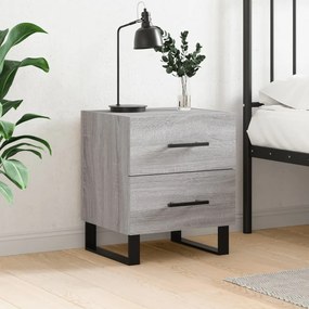 vidaXL Mesa cabeceira 40x35x47,5 cm derivados madeira sonoma cinza