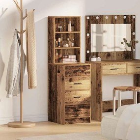 vidaXL Highboard Madeira Velha 40x41x135 cm Madeira Engenharia