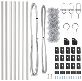 Cerca de Cadeia com 7 Postes 0.6x10 m Aço Galvanizado