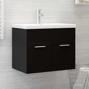 vidaXL Armário de lavatório 60x38,5x46 cm derivados de madeira preto