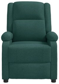 Poltrona reclinável tecido verde-escuro