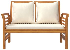 4 pcs conjunto lounge de jardim com almofadões acácia maciça
