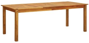 vidaXL Mesa de jardim 200x90x74 cm madeira de acácia maciça