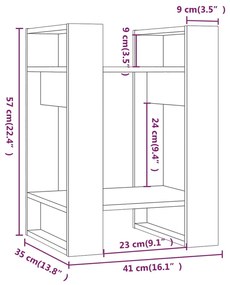 Estante/divisória 41x35x57 cm pinho maciço branco