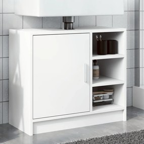 Armário de lavatório 63x29x55 cm derivados de madeira branco