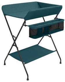 10270 vidaXL Mesa muda-fraldas ferro verde
