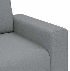 Sofá de 2 lugares em tecido 140 cm cinzento-claro