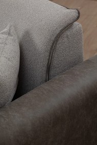 Sofá-Cama de Canto Aren – Cinzento – 150 x 260 cm