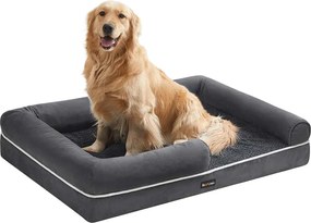 Cama ortopédica para cães 112 x 86 x 18 cm cinzento escuro