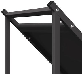 Suporte para lenha 70x43x34,5 cm aço laminado a frio preto