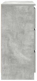 Aparador 80x35x76 cm derivados de madeira cinzento cimento